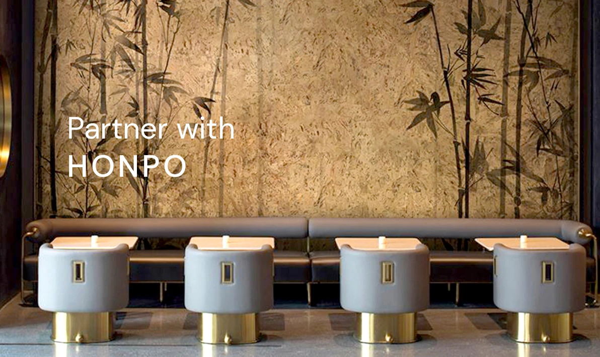 Oriental wallpaper for restaurant Interior